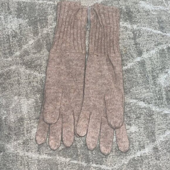 Frye Leather Patch Knit Gloves S/M NWOT - Picture 2 of 4